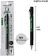 KOKUYO Mechanical Pencil, Enpitsu Sharp Type M Rubber Grip, 1.3mm (PS-P401G-1P), Green