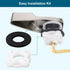 Hygie Rinse Universal Toilet Handle Replacement, Brushed Nickel Front Mount Trip Lever Repair Kit with Flapper