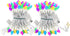 Easter Lights StringEaster Decorations, 2PACK 50Count 13Feet Multi Color Pastel Christmas Lights