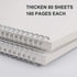 RETTACY Bullet Dotted Journal 2-Pack - B5 Dotted Grid Spiral Notebook with 160 Pages per Pack, 100 GSM Premium Acid-Free Paper, Bullet Journaling, Sketching, Twin-Wire Spiral Binding, 7.3" × 10" by RETTACY