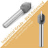 BINSTAK 90 1/4" 1/2" Degree V Groove Router Bit Carbide Chamfer Bits with Shank and Cutting Diameter for CNC Woodwork