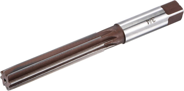 uxcell 3/4" Hand Reamer H8 Accuracy Alloy Tool Steel 8 Flutes Straight Shank Milling Cutter