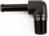 1/4" NPT Male to 3/8" Hose Barb Fitting Adapter - 90 Degree Aluminum Black for 6AN Push on Hose