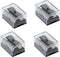 WEKOL Metal Dual Pencil Sharpener, Aluminum Manual Sharpeners with Acrylic Cover, 4Pcs Blades