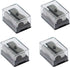 WEKOL Metal Dual Pencil Sharpener, Aluminum Manual Sharpeners with Acrylic Cover, 4Pcs Blades