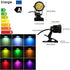 Outdoor 6W RGB LED Clip on Light, Water Resistant Adjustable Desk Stand Spotlight with Plug and Remote Control