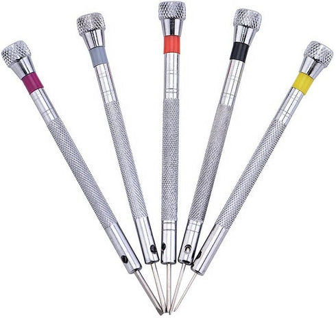 5 pc Precision Screwdriver Set for Eyeglasses Jewelry Watch Repair Tools / 5 Extra Blades by Meximore
