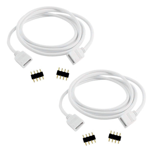 TronicsPros 2pcs 1m 3.3ft RGB LED Strip Extension Cable 4 Pin LED Tape