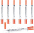 1ml U-100 Syringe with Needle, 31G 1cc 5/16-Inch (8mm), Individually Wrapped, Pack of 50
