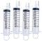 4 Pack 100ml Large Plastic Syringes for Scientific Labs, Nutrient Measuring and Watering