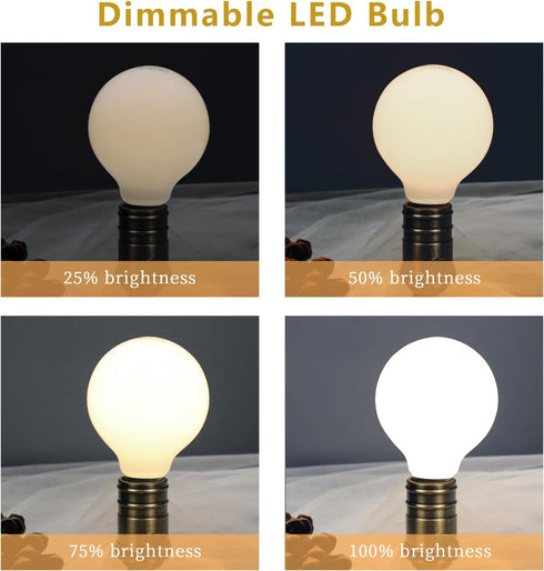 6 Pack G25(G80) Globe LED Light Bulbs, 5W Dimmable 40 Watt Equivalent, 500LM, E26 Base, 4000K Neutral White