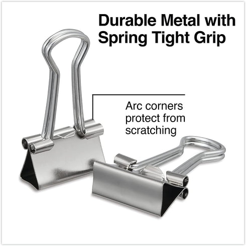 Universal 11240 Small Binder Clips, 3/8-Inch Capacity, Silver, 40/Pack, 3/4-Inch Wide