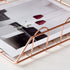 Jolitac Rose Gold 4-Tier Stackable Paper Tray Desk Organizer, Decorative Stacking Rack for File Documents in Home &