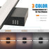 16in 3 3000K/ 4000K/ 5000K LED Bathroom Vanity Light Color Temperature Over Mirror Lighting Fixture Modern Indoor Black