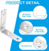 24 45mm 45mm (1.8"x1.8") 90 PATIKIL Pcs Metal L-Shape Brackets, x Degree l Bracket Corner Braces Stainless Steel Right