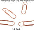 HAHIYO Paperclips 4 inch (100mm), Extra Large Sturdy Rose Gold Vinyl Coated, 14 Pack