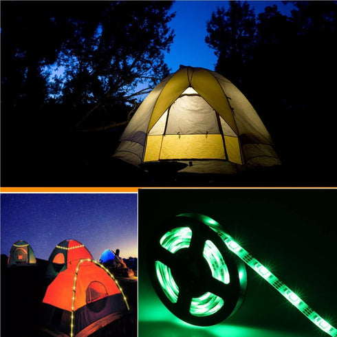 sinzau 2m/6.6FT 24 Battery Powered Led Strip Lights, LED Strip with Keys Remote Control, RGB Led Rope Lights for Party