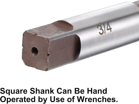 uxcell 3/4" Hand Reamer H8 Accuracy Alloy Tool Steel 8 Flutes Straight Shank Milling Cutter