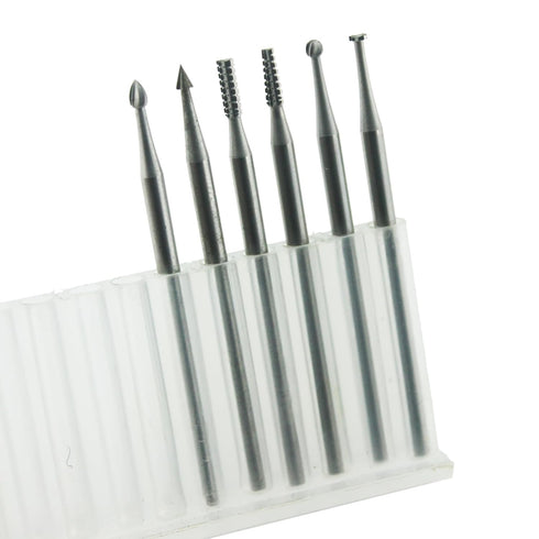 6 Pcs Tungsten Steel Engraving Router Bits, 3/32 Inch Shank Olive Amber Carving Drill Bits for Rotary Tool