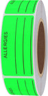Hybsk Allergies Sticker, Fluorescent Green Allergy Stickers, 1"x2", 500 Per Roll