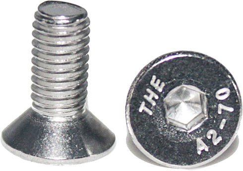 Fullerkreg Stainless Steel Hex Drive Flat Head Screw, M4 x 0.7 mm Thread, Packs of 100