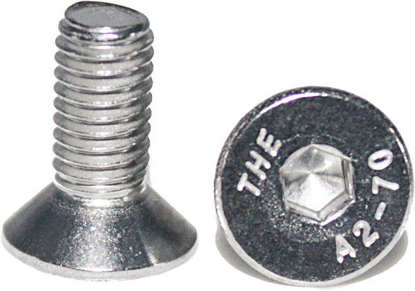 Fullerkreg Stainless Steel Hex Drive Flat Head Screw, M4 x 0.7 mm Thread, Packs of 100