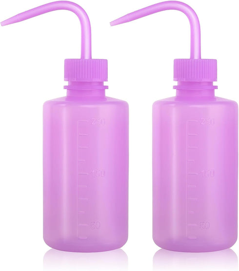 Tattoo Wash Bottle, Melphoe 2Pcs 250ml Water Squirt Bottle for Medical Lab, Tattoo Supplies, Irrigation