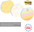 Gotcha Covered Smiley Face Sticky Note Pad Assortment - Set of 3 Round Flat Top Happy Note Pads, 3.5" Retro Rainbow, 50