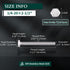 1/4-20 x 2-1/2" Hex Head Bolts Screws, 304 Stainless Steel, Fully Threaded, 8 PCS