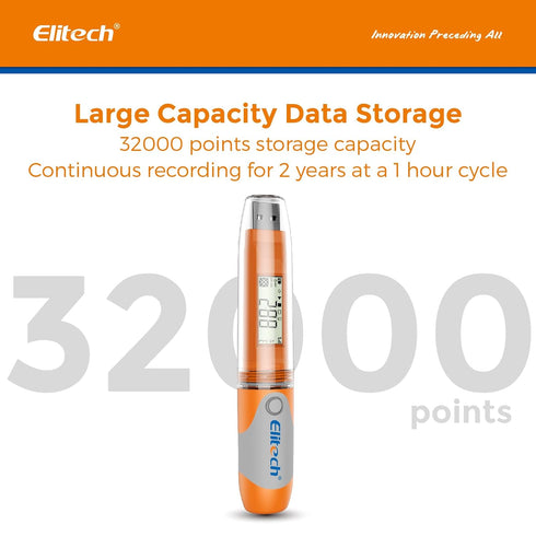 Elitech RC-51H USB Temperature Data Logger, Reusable Digital Recorder for Medical Refrigerator Monitoring