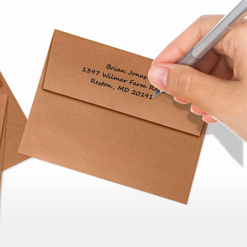 LUXPaper A2 Invitation Envelopes | 4 3/8" x 5 3/4" | Copper Metallic | 80lb. Text | 50 Qty | Peel & Press