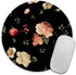 Autumn Round Mousepad, Beautiful Floral Design for Office Use