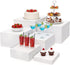 PercyEffie 6PCS Buffet risers Acrylic Cubes for Display Food risers for Buffet Table