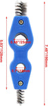 1 Pcs 4-in-1 Copper Tubing Brush, Copper Pipe Cleaner Tool for Plumbing Installation, Blue Steel Bristles