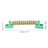 MECCANIXITY Terminal Ground Bar Screw Block, 12 Positions Green Brass for Electrical Distribution, Pack of 2