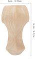 4pcs (12 6cm) Hand Carved Rubber Wood Furniture Foot Leg for Coffee Table Sofa TV Cabinet,Bedside Table *