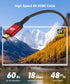 4K@60Hz 18Gbps HDR10 HDCP2.2, CL3 12ft 25ft 50ft, HDMI Cable, High Speed with & Rated for in-Wall Installation