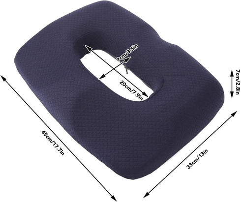 Tailbone Office Chair Cushions, Comfortable Memory Foam Breathable Versatile Non Slip Sciatica and Back Coccyx Seat