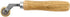 QWORK Brass Seam Roller, Roofing and Vinyl Flooring Detail Roller, with Wood Handle