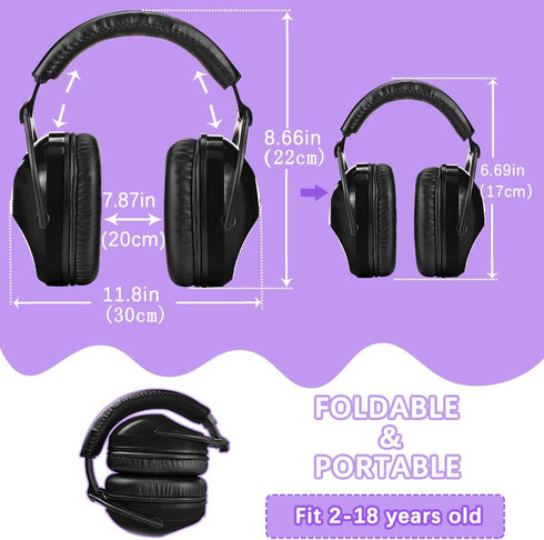 2 Pack,Kids ZOHAN Kids Ear Protection Noise Canceling Headphone for Concerts, Monster Truck, Fireworks