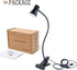 Clip Desk Lamp, USB Reading Light with Flexible Neck, 3 Color Temperature Options, 10 Dimmable Brightness Levels for
