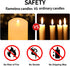 3x3 Flickering Flameless Candles Set of 1, 600 Hours Battery Life with Timer, 3 inch Ivory Candles for Indoor/Outdoor