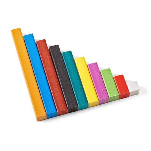 hand2mind Plastic Cuisenaire Rods Individual Set, Math Manipulatives, Montessori Math Rods (Set of 74)