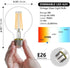 G25 LED Edison Vanity Globe Light Bulbs, LED Filament Light Bulb, 6W Equivalent to 60W, G80 Dimmable 700LM E26 Medium Base, Bathroom Vanity Mirror Light Pack of 6 (Clear 2700K). by LiEiDi