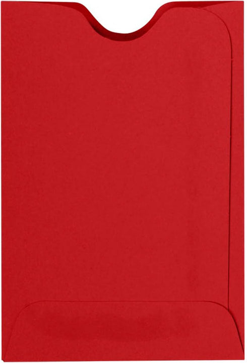 LUXPaper Credit Card Sleeves | Ruby Red | 80lb. Text | 2 3/8" x 3 1/2" | 50 Qty