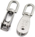3-Pack M20 Single Pulley Block Heavy Duty Stainless Steel Hardware, Fixed Pulley for Wire Rope Loading 75kg