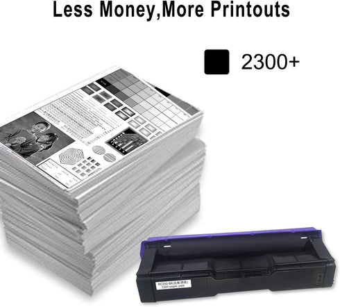 VICTORSTAR Compatible High Capacity Toner Cartridge SP C250 C260 C261 Black 2300 Pages for RICOH Aficio Printers