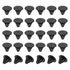 PATIKIL 5.5mm Diameter Silicone Round Snap, 30 Pcs Locking Furniture Hole Plug Button for 5-5.5mm Hole, Black