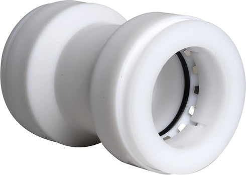 Keeney Insta-Plumb 1-1/2 in. Straight Tubing Coupling, Push Fit System, White