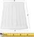4 Inch 3x4x4 Upgradelights White Silk Pleated Clip On Chandelier Lampshade